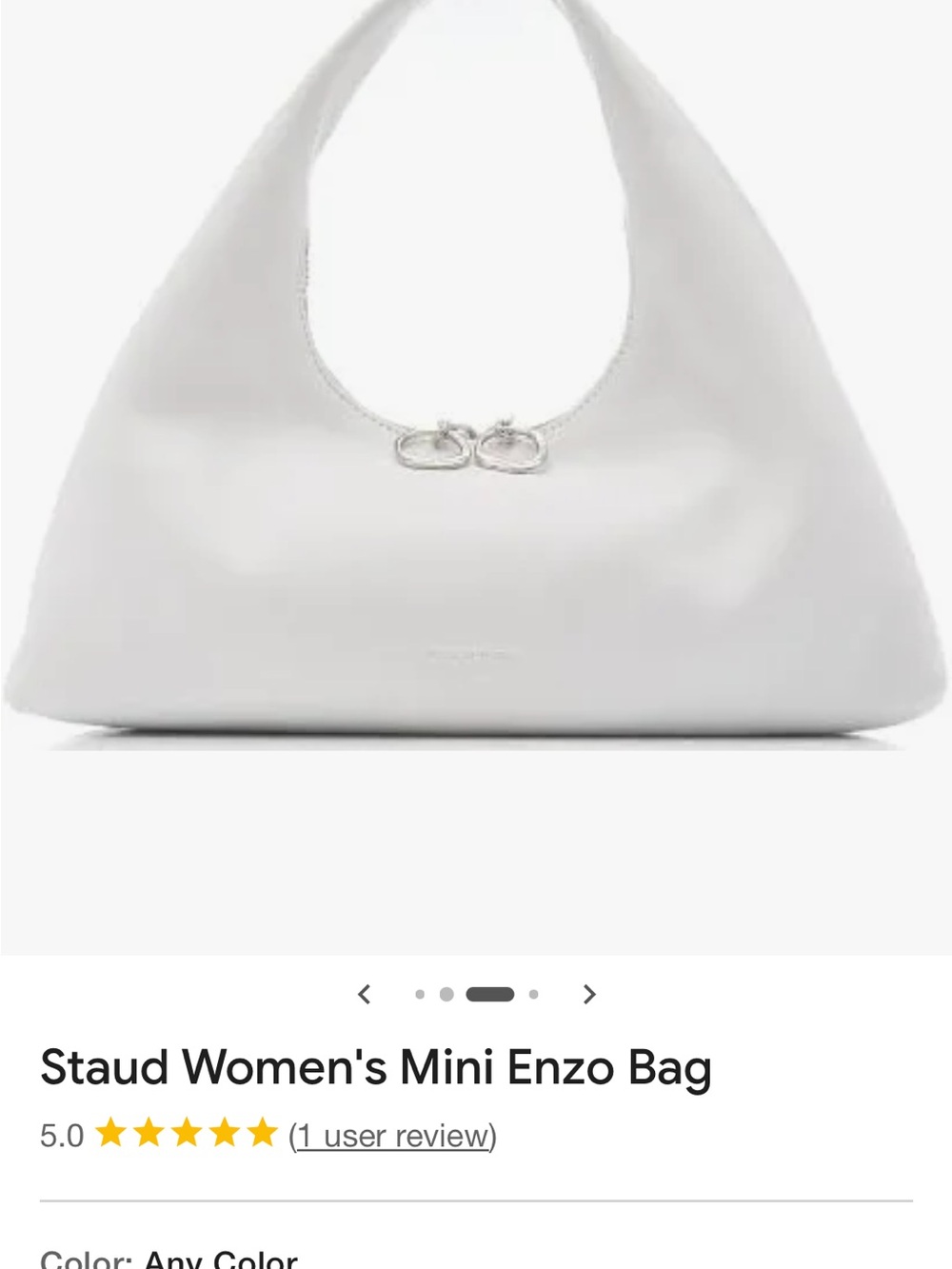 STAUD White Enzo Mini Top-Handle Bag! Gorgeous! - Picture 6 of 12